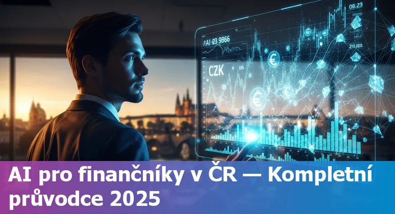 Finance professional using an AI dashboard in an office in Czech Republic, 2025