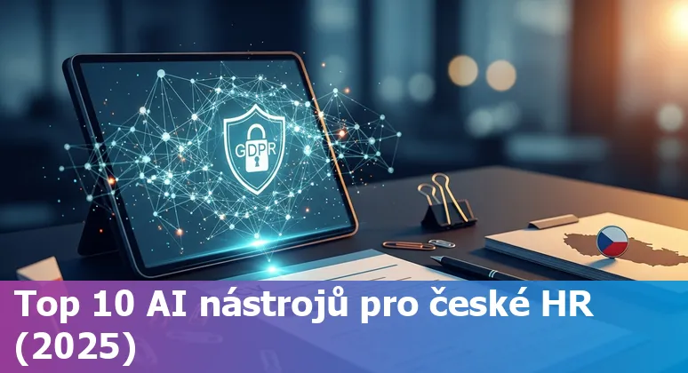 Illustration of HR professionals using AI tools for hiring, learning and compensation in Czech Republic
