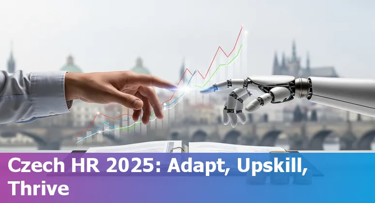 HR team working with AI tools in a Czech Republic office, 2025 — hybrid human-AI HR scene