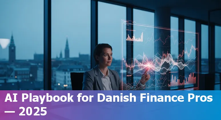 Finance professional using AI dashboard in Denmark, 2025