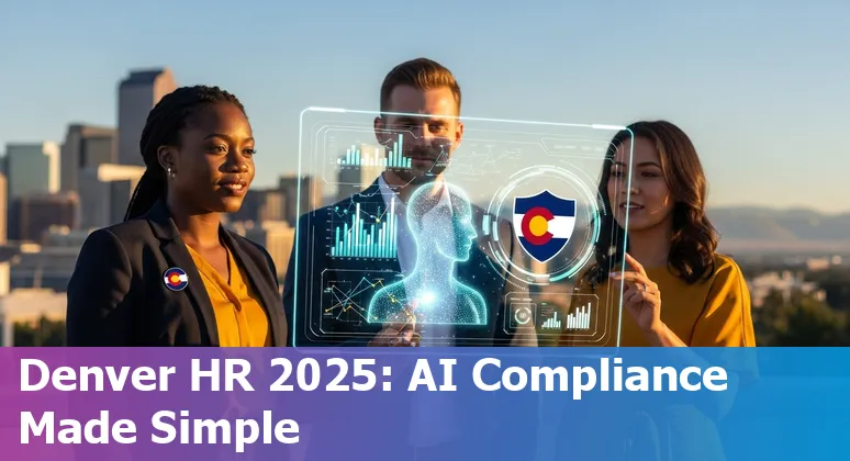 Denver, Colorado HR professional reviewing AI compliance and SB 24-205 guidance in 2025