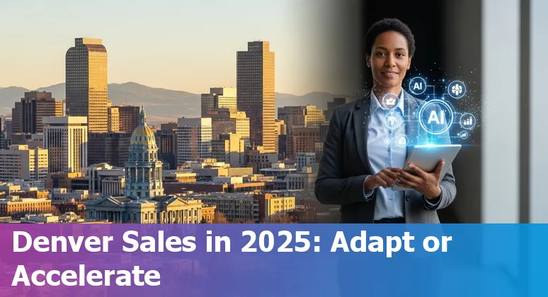 Denver, Colorado sales rep using AI tools on a laptop — exploring whether AI will replace sales jobs in Denver in 2025
