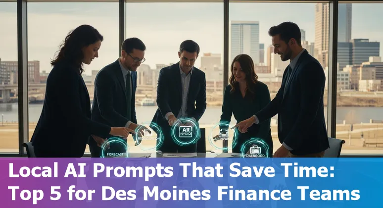 Finance professional in Des Moines using AI prompts to create dashboards, reconcile QuickBooks, and prepare a board deck.