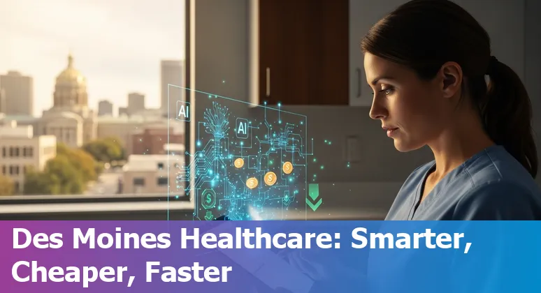 Des Moines, Iowa clinic staff with AI-assisted tools reducing costs and improving efficiency