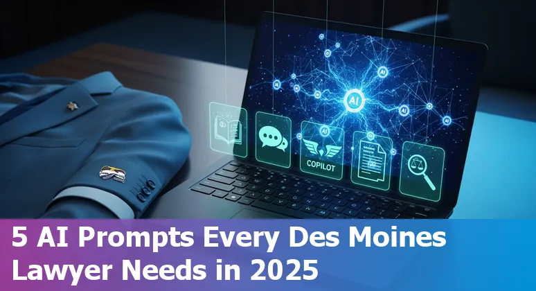 Des Moines legal professional using AI prompts in 2025 to draft contracts and research Iowa case law