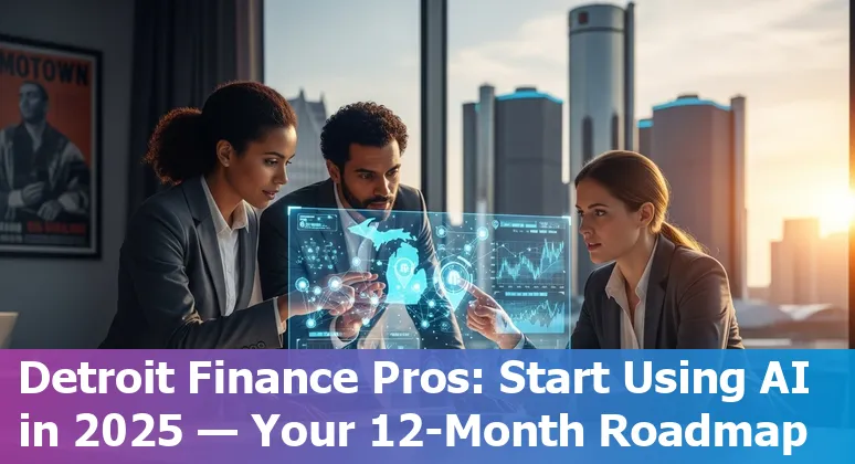 Finance professional using AI tools in Detroit, Michigan office — 2025 guide image