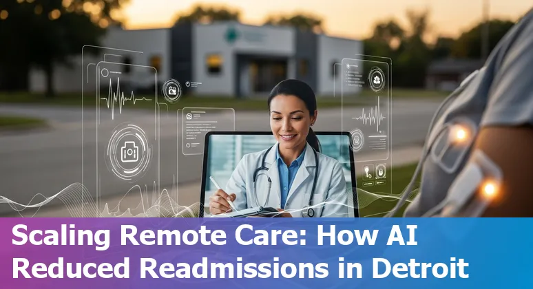 Detroit, Michigan hospital staff using AI tools on tablets — AI helping Detroit healthcare cut costs and improve efficiency in Michigan