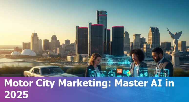 Detroit, MI marketing professional using AI tools on laptop at a local workshop in 2025