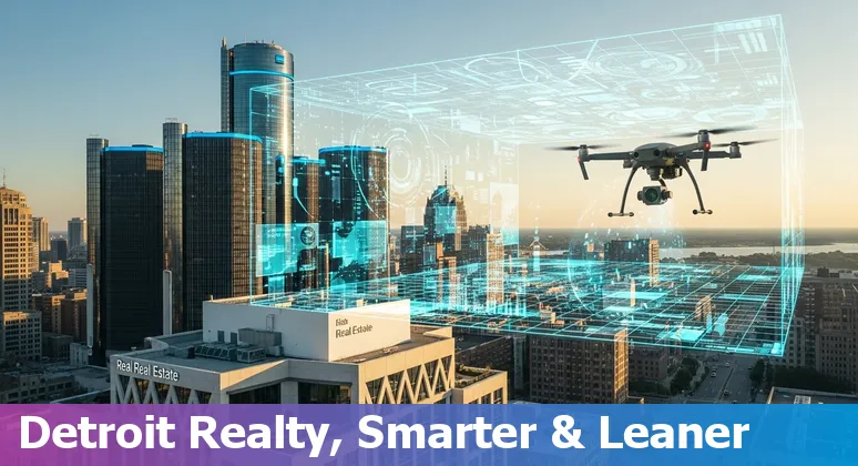 Detroit, Michigan real estate AI tools and drone thermal scan improving efficiency in Michigan, US