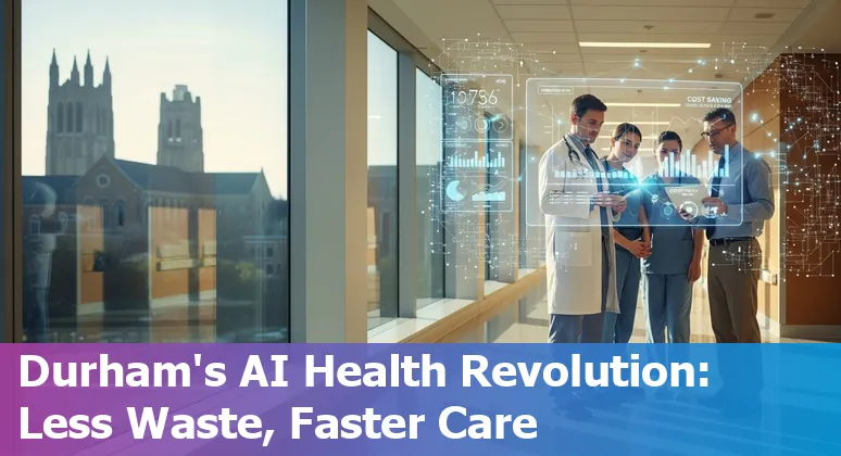 AI-assisted medical team reviewing imaging and data at a Durham, North Carolina hospital to improve efficiency and cut costs