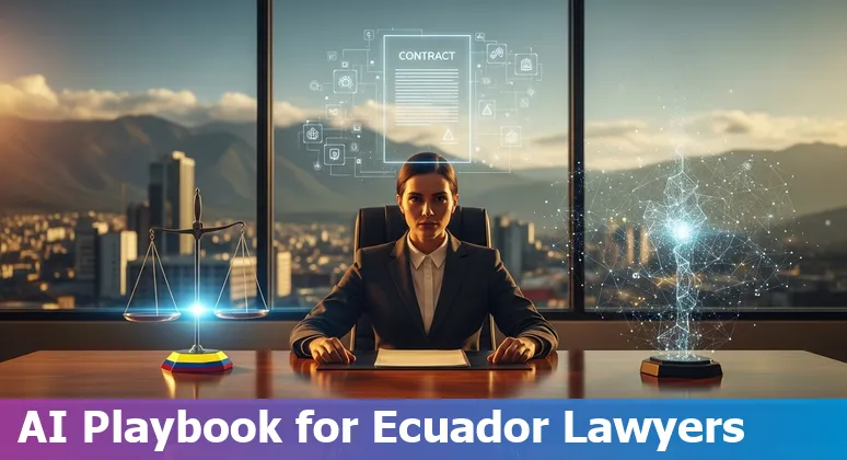 Lawyer reviewing AI compliance checklist for Ecuador in 2025