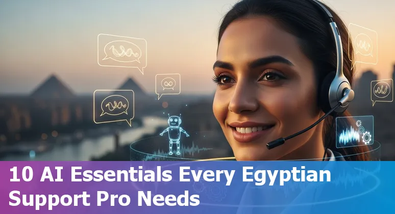 Collage of customer service AI tool logos like Zendesk, Freshdesk, Intercom, Yuma AI and Salesforce over an Egypt map