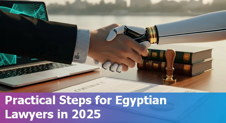 Egypt legal professionals using AI tools in 2025, highlighting compliance with Labor Law No.14/2025