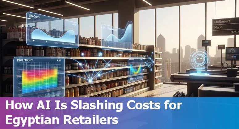 Retail team in Egypt using an AI dashboard for inventory and chatbots to cut costs and improve efficiency in Egypt