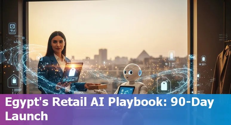 Infographic of retail AI strategy, use cases and 90‑day plan for Egypt in 2025