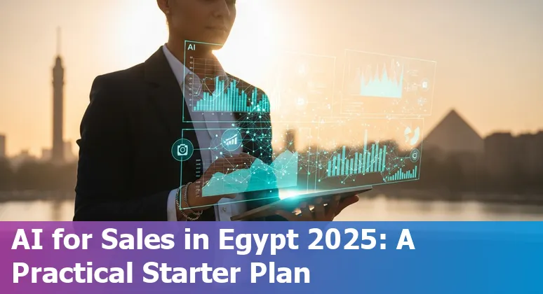 Sales professional using an AI dashboard in Cairo, Egypt