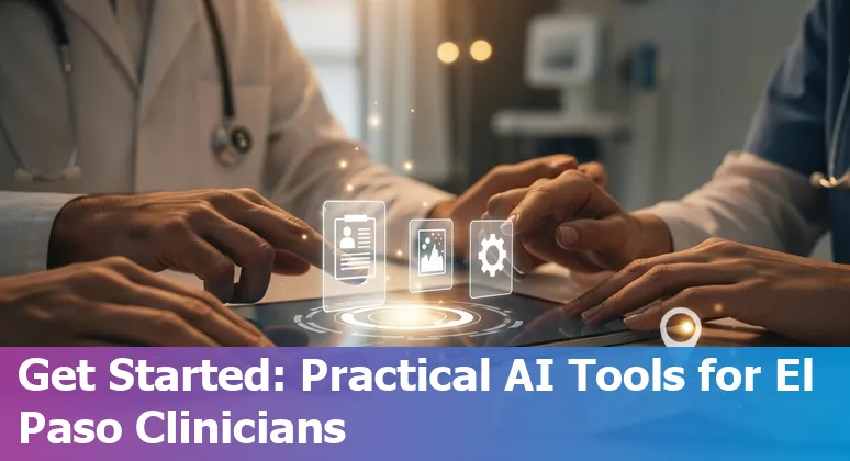 Healthcare professionals using AI tools in a hospital setting in El Paso, Texas in 2025