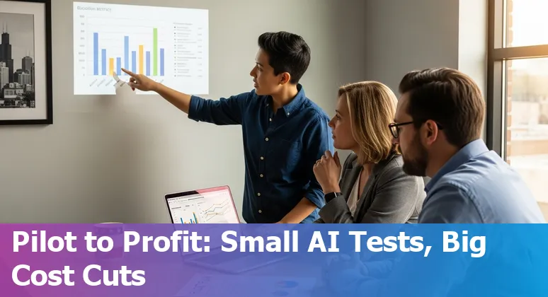 Education company staff using AI tools in Elgin, Illinois, US to save costs and improve efficiency