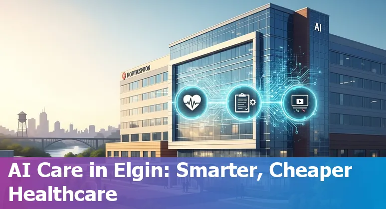 Healthcare staff using AI tools at an Elgin, Illinois clinic to improve diagnostics and cut costs