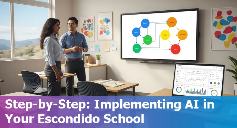 Educators in Escondido, California discussing AI in education during a 2025 workshop