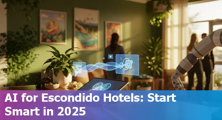 Hotel staff using AI dashboard to optimize guest service at an Escondido, California hotel in 2025
