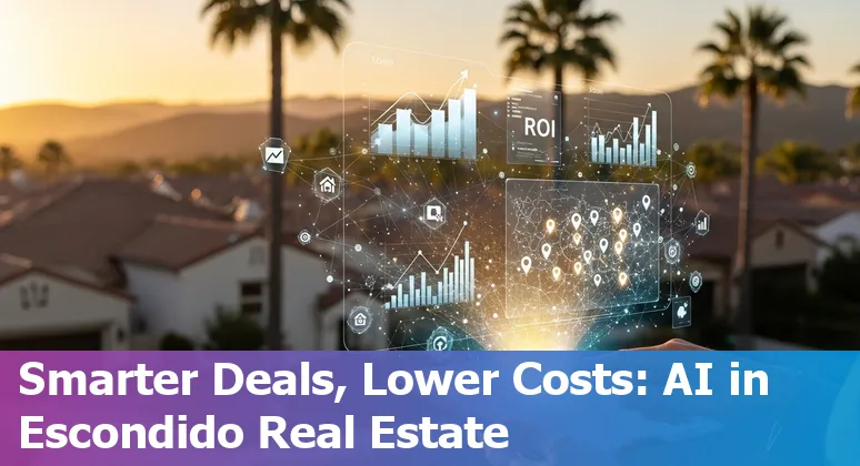 Real estate manager using AI dashboard to optimize properties in Escondido, California, US