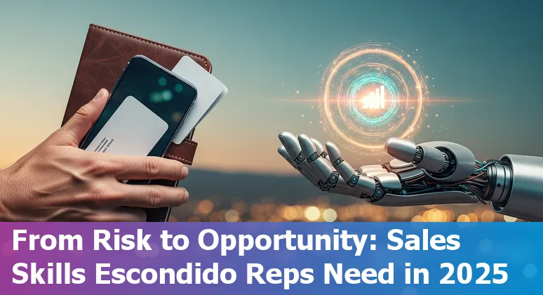 Escondido, California sales rep using AI tools on laptop — will AI replace sales jobs in Escondido, California in 2025?