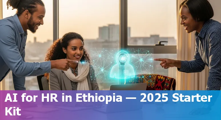 HR professional using AI tools in an Addis Ababa office, Ethiopia — guide cover image
