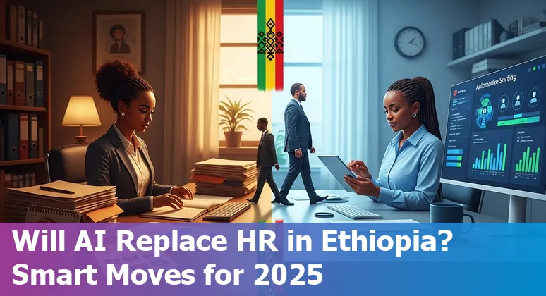 HR team meeting with AI dashboard overlay in Addis Ababa, Ethiopia