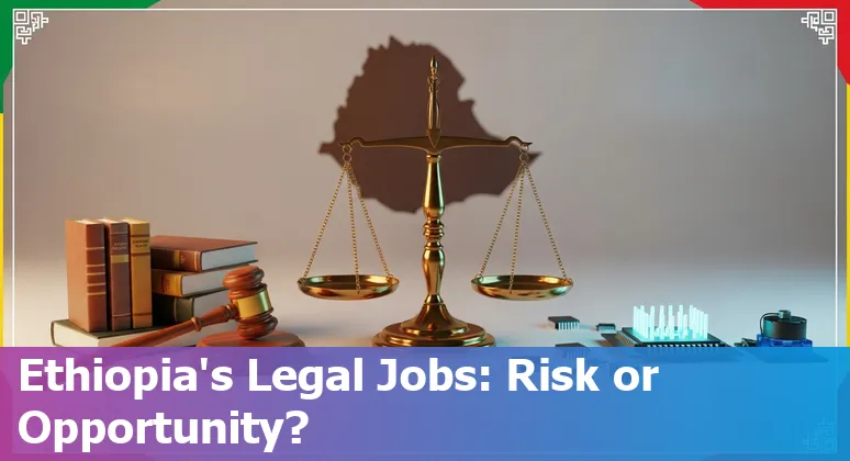 Illustration of AI impacting legal jobs and courts in Ethiopia in 2025