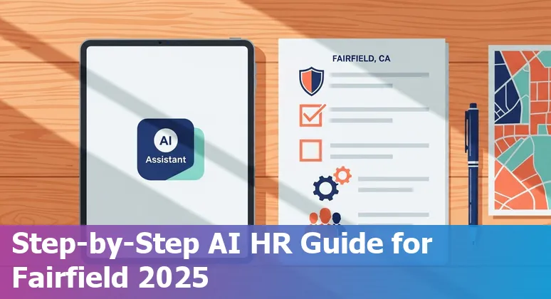 HR professional using AI tools in Fairfield, California, US office, 2025