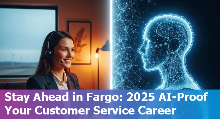 Customer service worker using AI tools in Fargo, North Dakota office — 2025 guidance