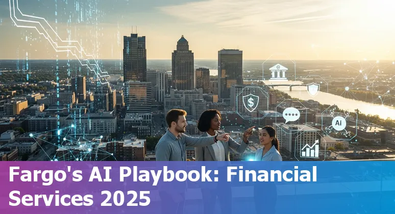 Financial advisor using AI tools on a laptop in Fargo, North Dakota, US — 2025 financial services and AI.