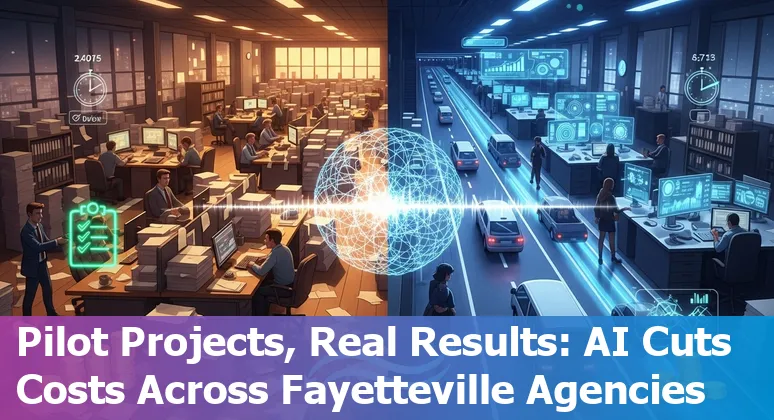 Fayetteville Arkansas government and construction workers using AI tools and simulators to cut costs and improve efficiency in Arkansas