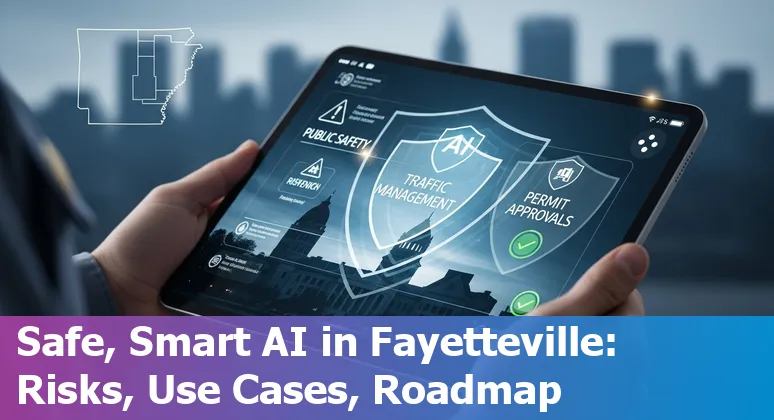 City hall team reviewing AI roadmap for Fayetteville, Arkansas in 2025
