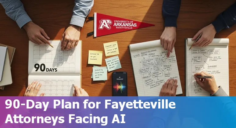 Fayetteville, Arkansas lawyer using AI tools on a laptop—2025 legal tech guidance for Fayetteville, Arkansas