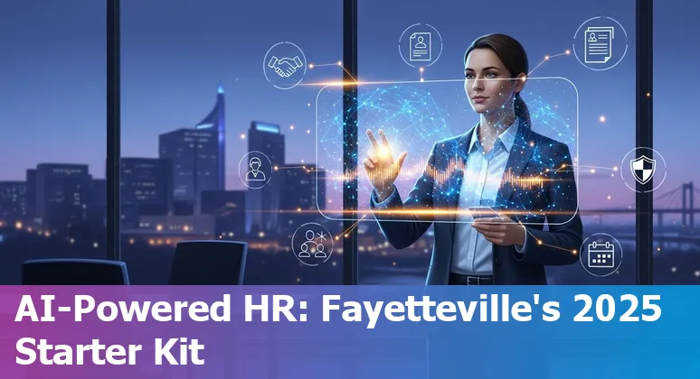 HR professional using AI tools at a Fayetteville, North Carolina office in 2025