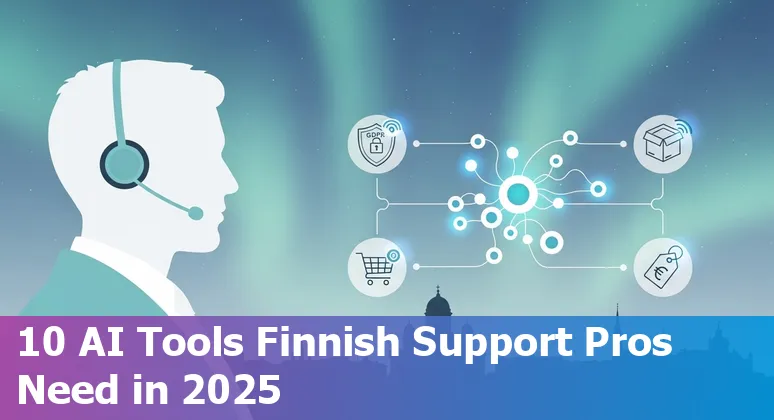 Finnish customer service agent using AI tools dashboard with Shopify and chat integrations
