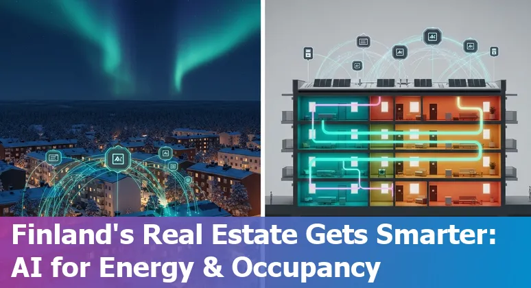 AI dashboard showing energy and occupancy optimisation for real estate in Finland, FI