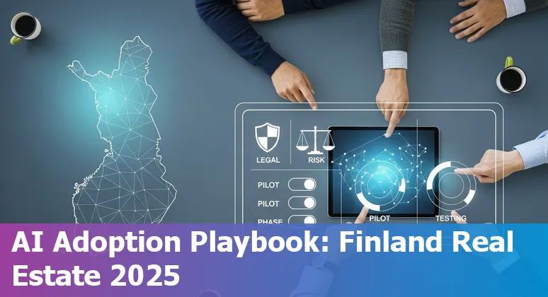 Illustration of AI applications in Finland real estate sector, 2025 — buildings, sensors and data in Finland