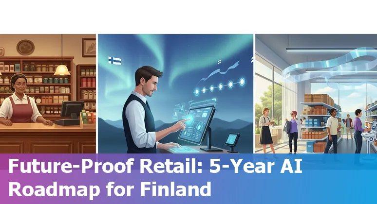 Illustration of AI applications in Finland retail stores in 2025