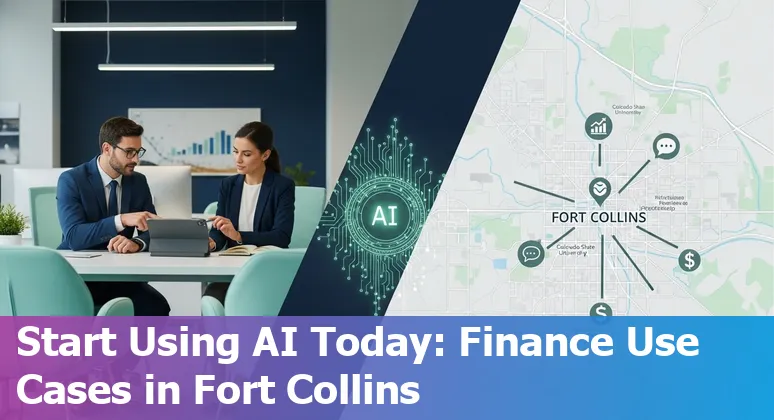 Fort Collins skyline with icons for AI and financial services