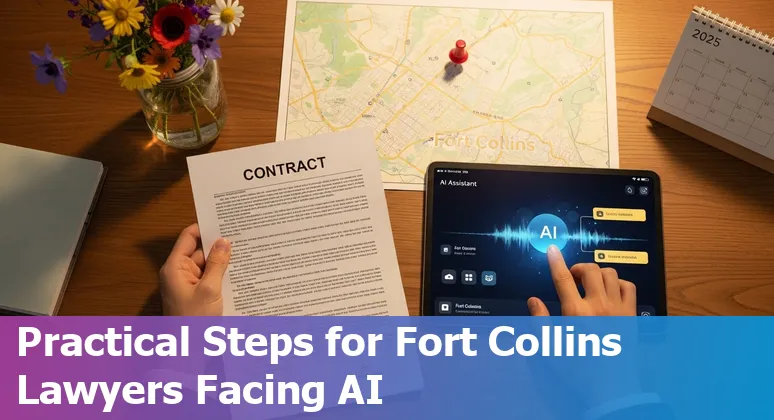 Attorney using AI tools in Fort Collins, Colorado law office reviewing documents under Colorado AI law (CAIA) 2025