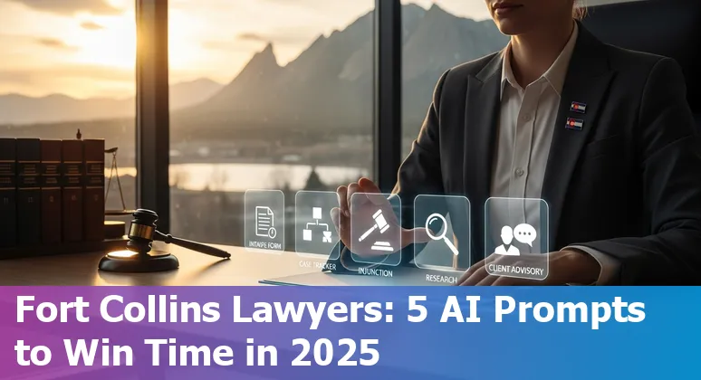 Fort Collins attorney using AI prompts on a laptop to summarize federal litigation dockets.