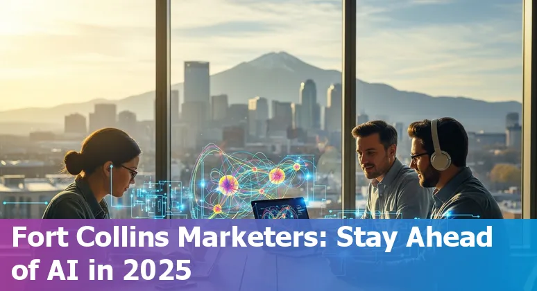Marketing team reviewing AI tools near Twin Silo Park in Fort Collins, Colorado