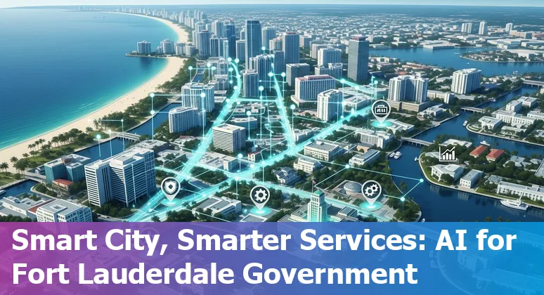 City of Fort Lauderdale civic AI use cases: constituent chatbot, grants, predictive maintenance, construction monitoring, and collaborative prompts.