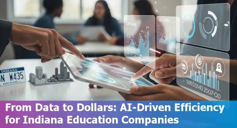 Educators and AI tools collaborating in Fort Wayne, Indiana classroom to cut costs and improve efficiency