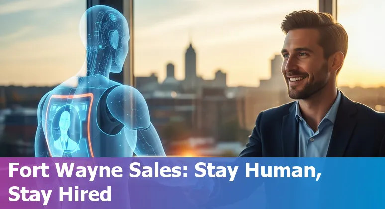Sales team in Fort Wayne, Indiana discussing AI tools on a laptop — Fort Wayne, Indiana