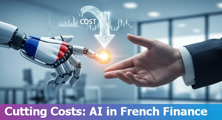 Illustration of AI improving efficiency in financial services in France