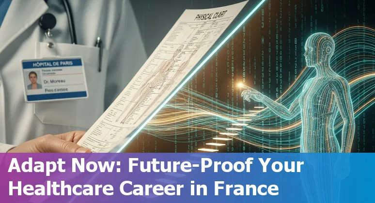 French healthcare professionals using AI tools for medical imaging, documentation and bed planning